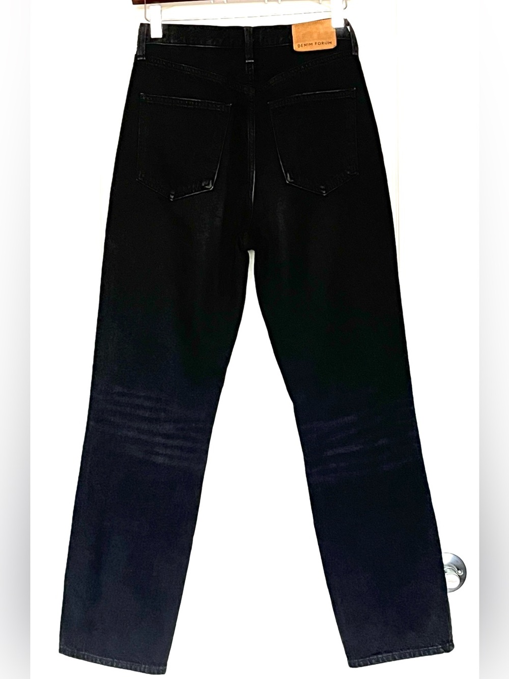 Aritzia Denim Forum The Joni High Rise Loose Black Distressed Jeans Size 24 - Picture 3 of 16